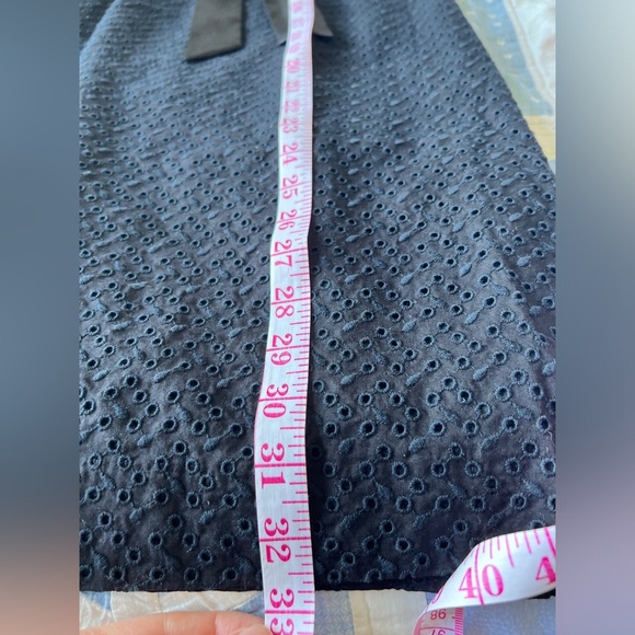 VIF Paris Womens Black Ribbon Bow Fit and Flare Preppy Feminine Midi Dress Small - Picture 7 of 9